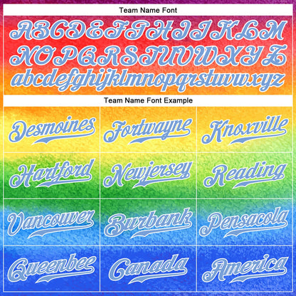 Custom Rainbow For Pride Month Love Is Love LGBT Authentic Baseball Jersey - Sky-Custom