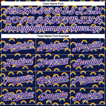 Custom Rainbow For Pride Month Love Is Love LGBT Authentic Baseball Jersey - Sky-Custom