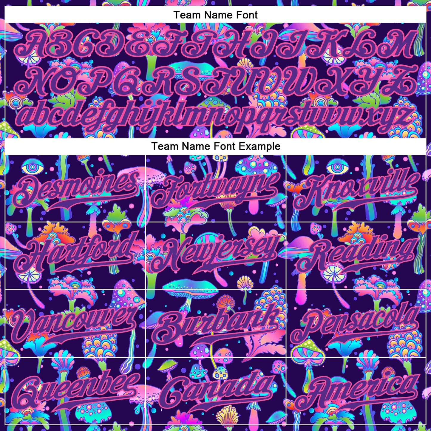 Custom 3D Pattern Design Colorful Flowers And Mushrooms Psychedelic Hallucination Authentic Baseball Jersey - Sky-Custom