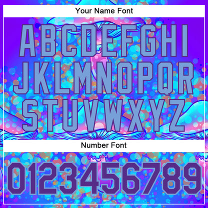 Custom 3D Pattern Design Magic Mushrooms Psychedelic Hallucination Authentic Baseball Jersey - Sky-Custom