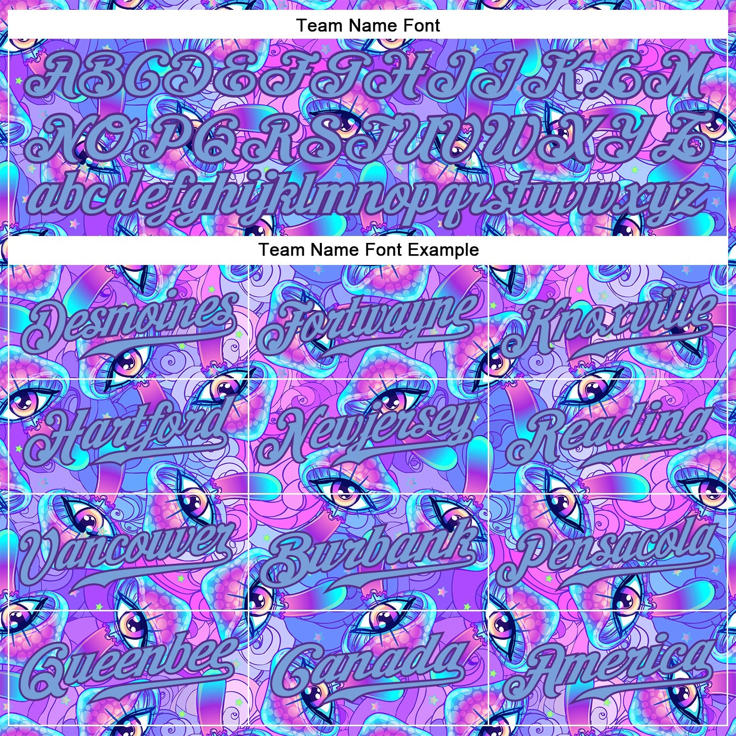 Custom 3D Pattern Design Magic Mushrooms Psychedelic Hallucination Authentic Baseball Jersey - Sky-Custom