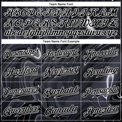 Custom 3D Pattern Design Abstract Liquid Marbling Fluid Art Authentic Baseball Jersey - Sky-Custom