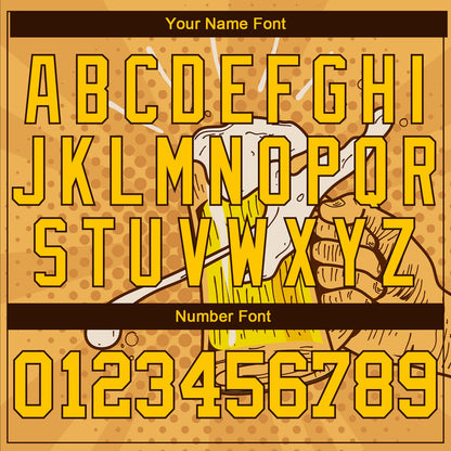Custom 3D Pattern Design Let's Drink Authentic Baseball Jersey - Sky-Custom