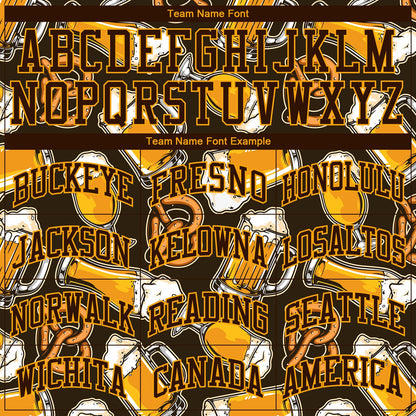 Custom 3D Pattern Design Beer Authentic Baseball Jersey - Sky-Custom