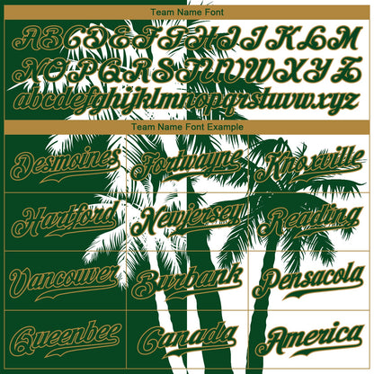 Custom 3D Pattern Design Hawaii Coconut Trees Authentic Baseball Jersey - Sky-Custom