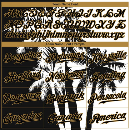 Custom 3D Pattern Design Hawaii Coconut Trees Authentic Baseball Jersey - Sky-Custom