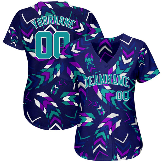 Custom 3D Pattern Design Music Festival Authentic Baseball Jersey - Sky-Custom