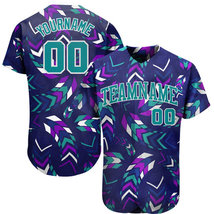 Custom 3D Pattern Design Music Festival Authentic Baseball Jersey - Sky-Custom