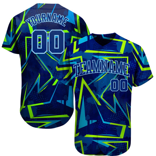 Custom 3D Pattern Design Music Festival Authentic Baseball Jersey - Sky-Custom