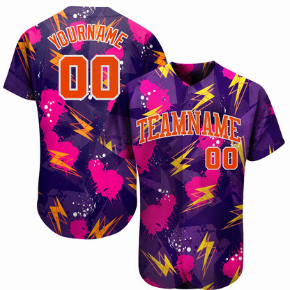 Custom 3D Pattern Design Music Festival Authentic Baseball Jersey - Sky-Custom