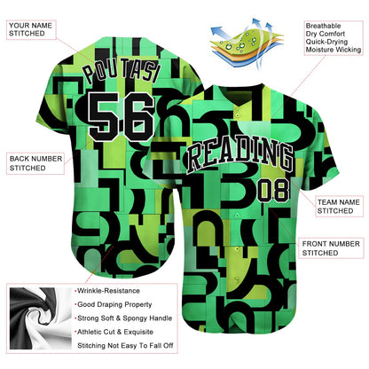 Custom 3D Pattern Design Music Festival Authentic Baseball Jersey - Sky-Custom