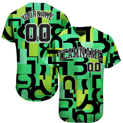 Custom 3D Pattern Design Music Festival Authentic Baseball Jersey - Sky-Custom