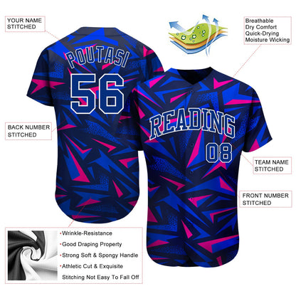 Custom 3D Pattern Design Music Festival Authentic Baseball Jersey - Sky-Custom