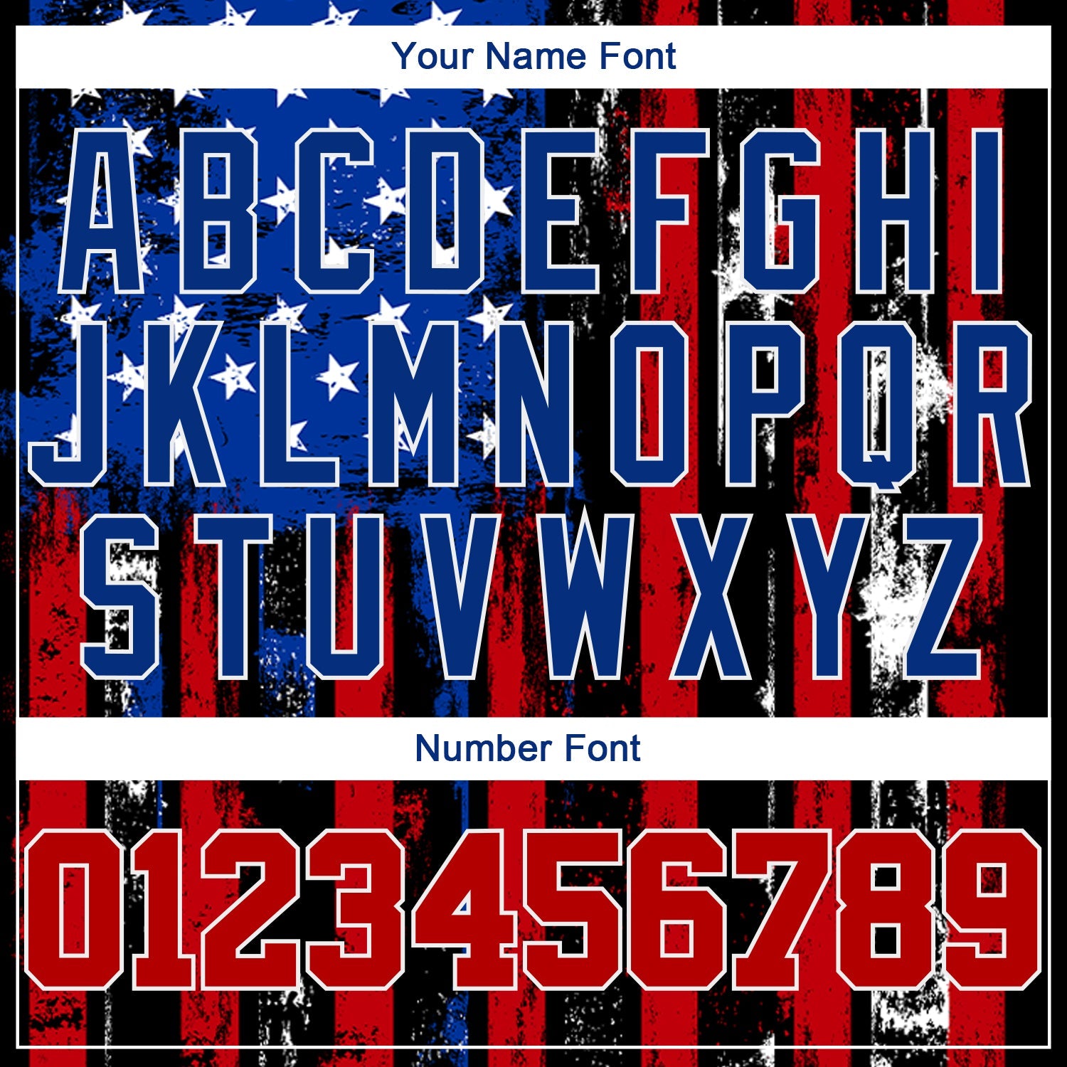 Custom Black Red Royal-White 3D Distressed American Flag Authentic Baseball Jersey - Sky-Custom