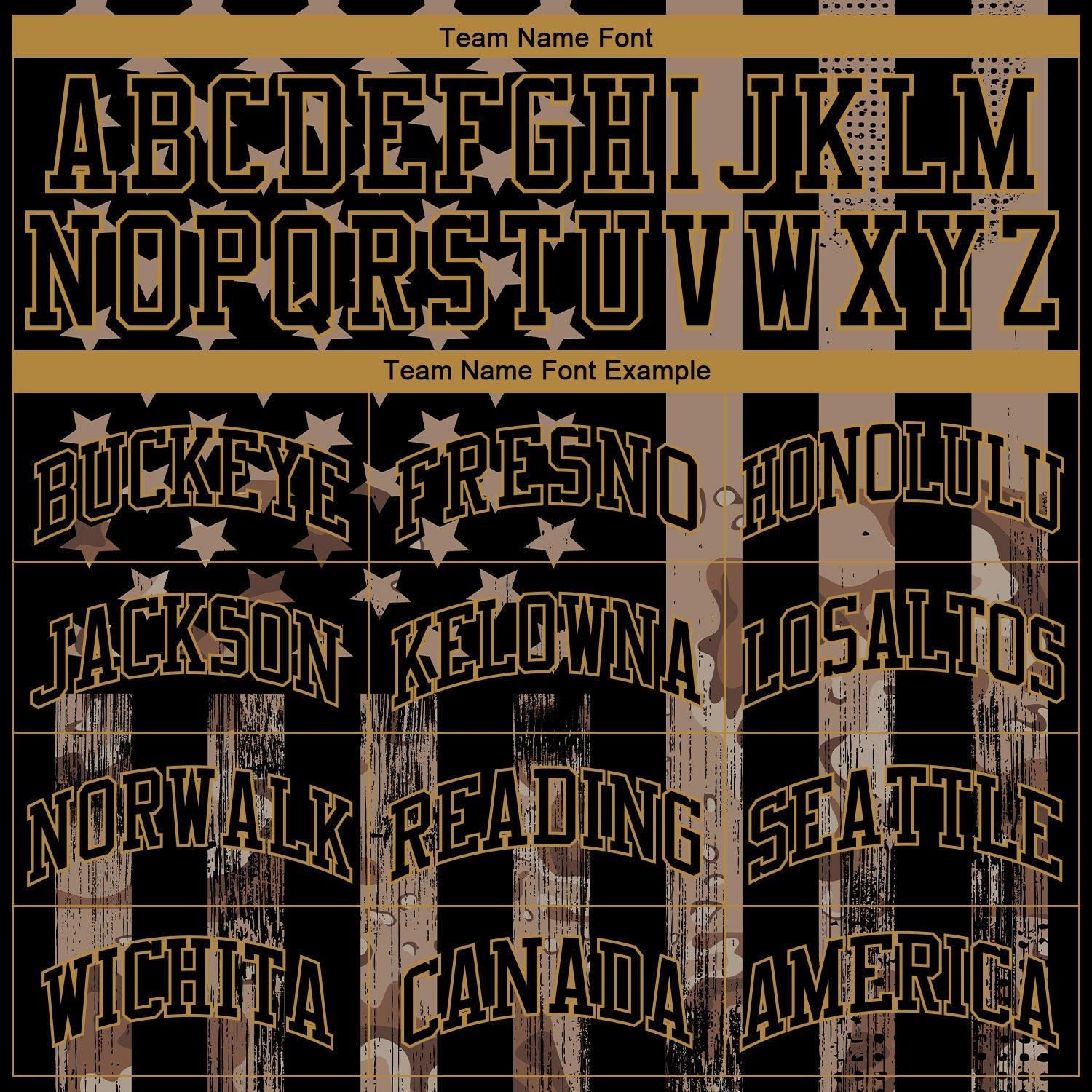 Custom Camo Black-Old Gold 3D Salute To Service American Flag Authentic Baseball Jersey - Sky-Custom