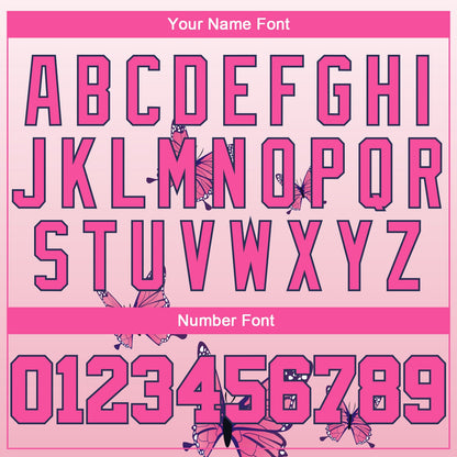 Custom 3D Pink Ribbon Breast Cancer Awareness Month With Butterflies Women Health Care Support Authentic Baseball Jersey - Sky-Custom