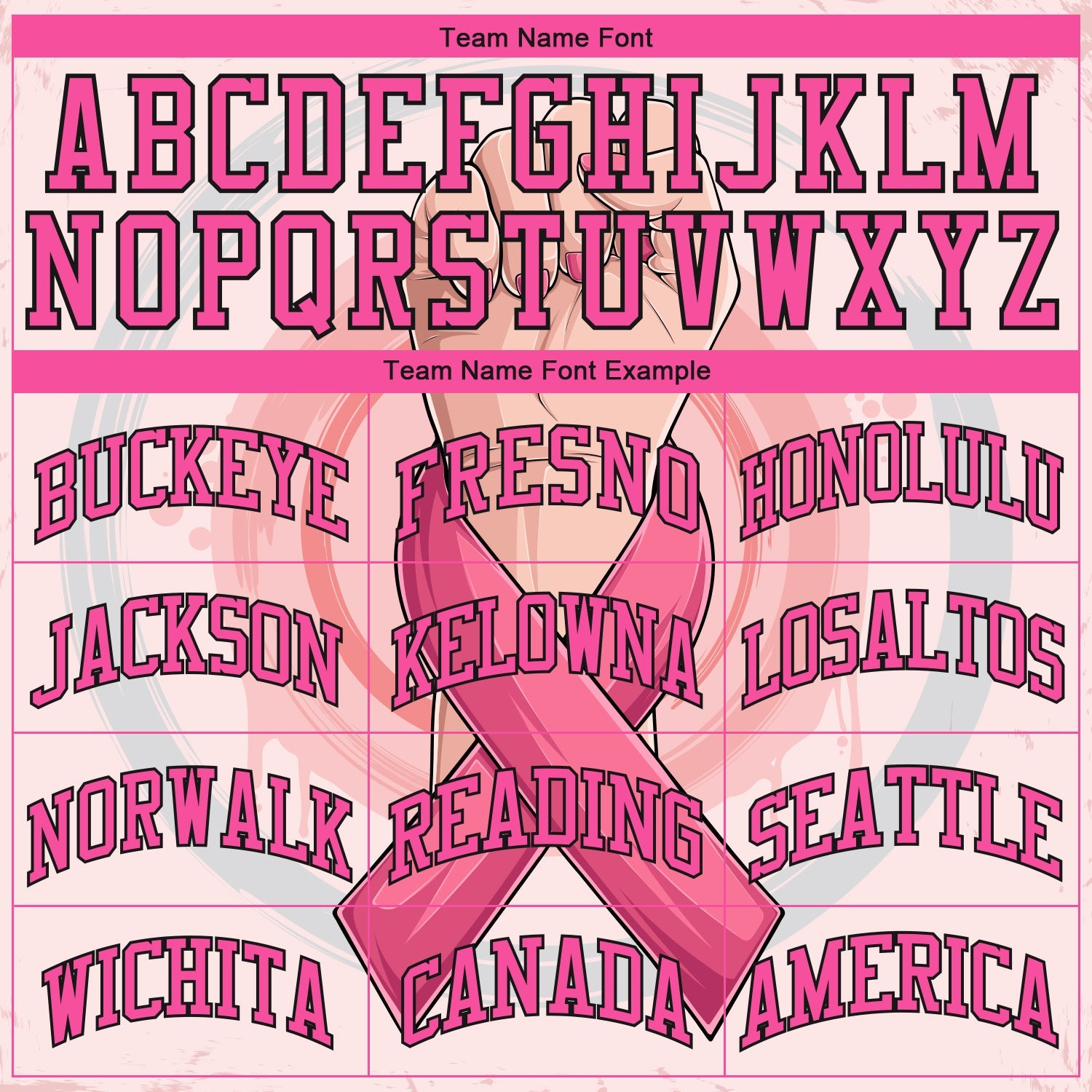 Custom 3D Breast Cancer Awareness Month With Woman Hand And Pink Ribbon Women Health Care Support Authentic Baseball Jersey - Sky-Custom