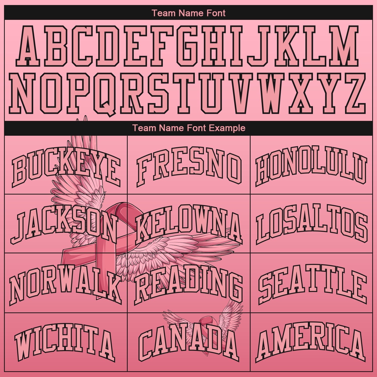 Custom 3D Pink Ribbon With Angel Wings Breast Cancer Awareness Month Women Health Care Support Authentic Baseball Jersey - Sky-Custom