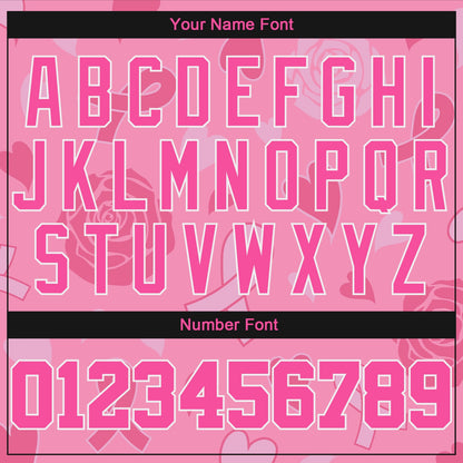 Custom 3D Pink Ribbon Breast Cancer Awareness Month Women Health Care Support Authentic Baseball Jersey - Sky-Custom