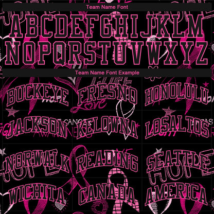 Custom 3D Pink Ribbon Breast Cancer Awareness Month Women Health Care Support Authentic Baseball Jersey - Sky-Custom