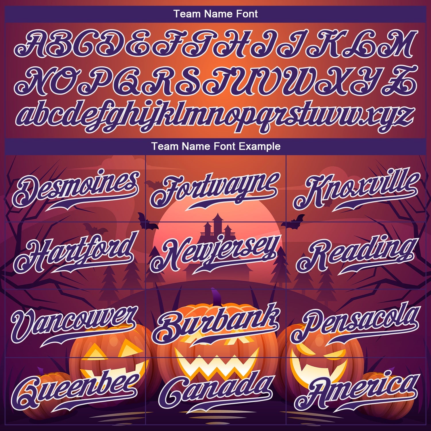Custom 3D Pattern Halloween Pumpkins Horror Night Authentic Baseball Jersey - Sky-Custom