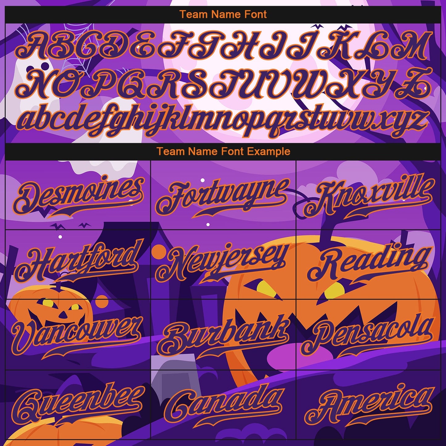 Custom 3D Pattern Halloween Pumpkins Horror Night Authentic Baseball Jersey - Sky-Custom