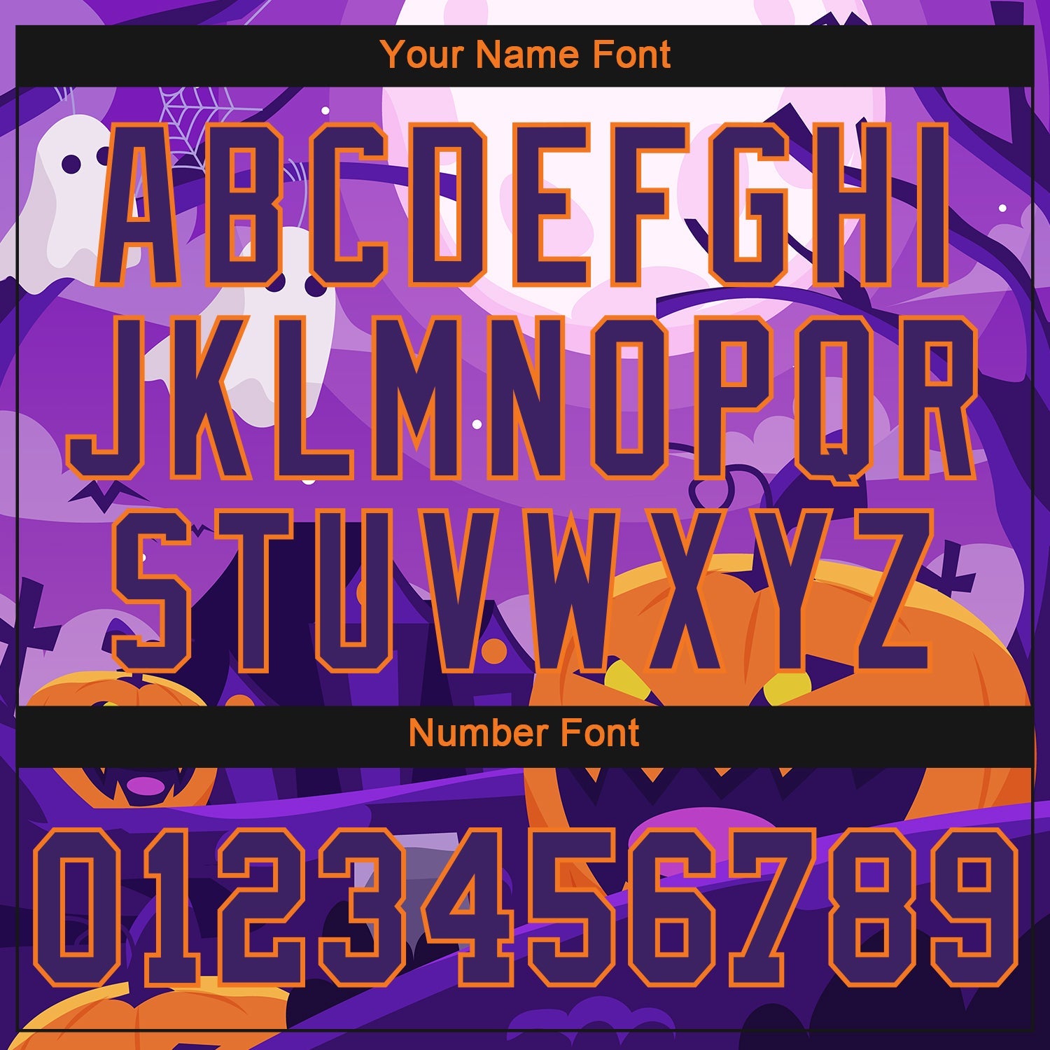 Custom 3D Pattern Halloween Pumpkins Horror Night Authentic Baseball Jersey - Sky-Custom