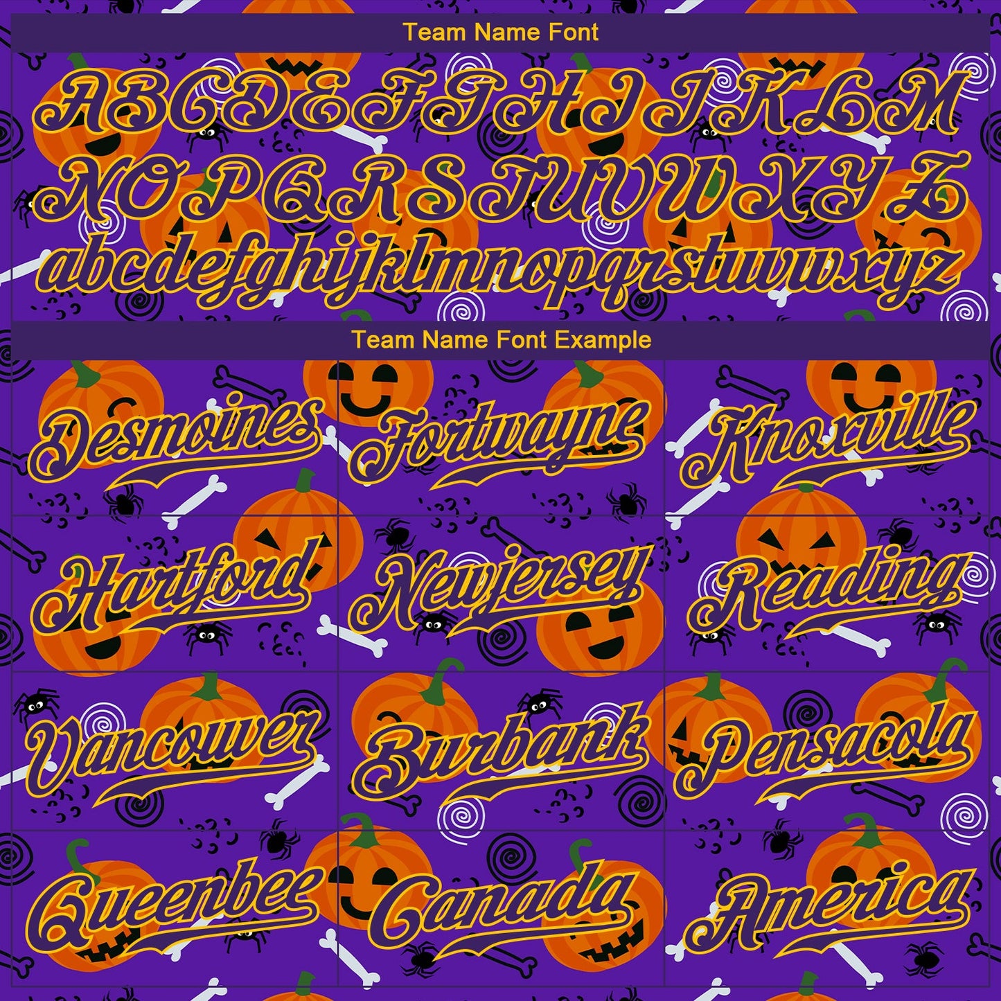 Custom 3D Pattern Halloween Pumpkins Authentic Baseball Jersey - Sky-Custom