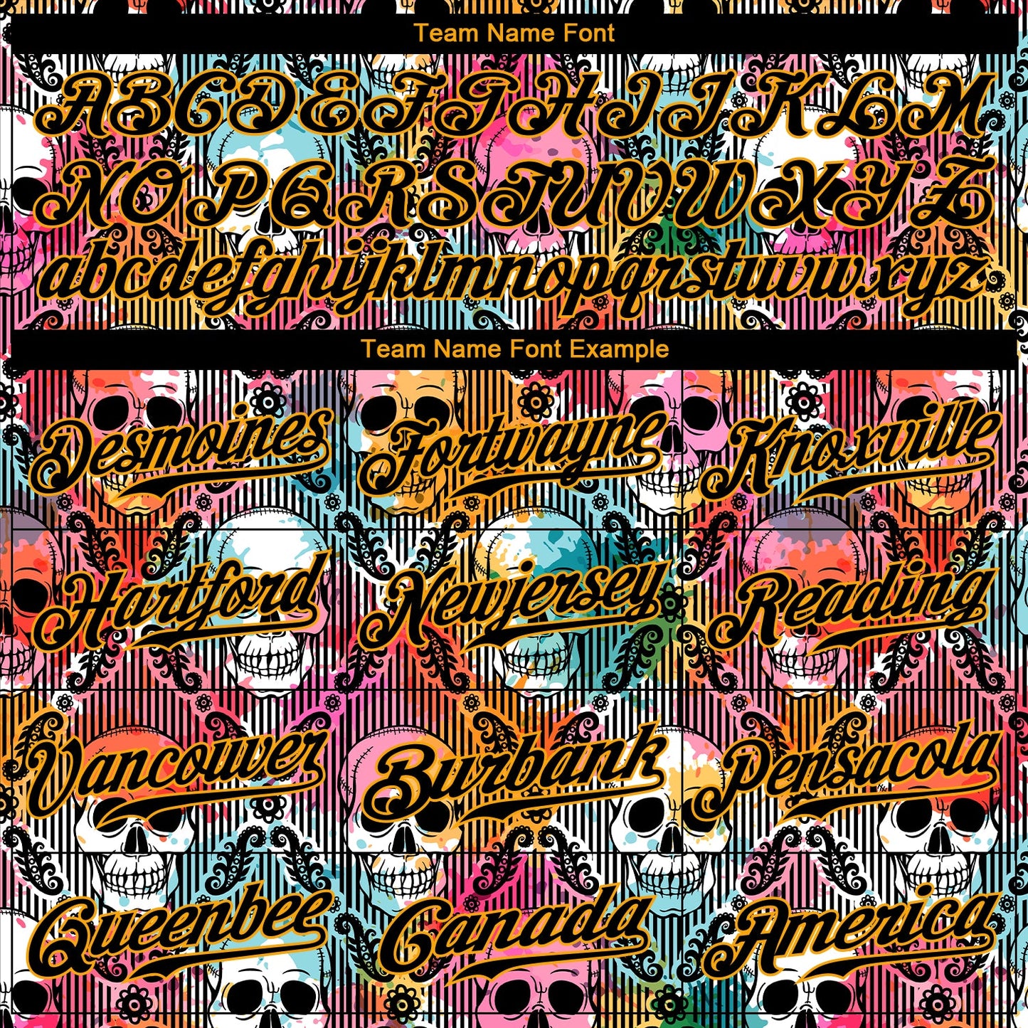 Custom 3D Pattern Halloween Skulls Authentic Baseball Jersey - Sky-Custom