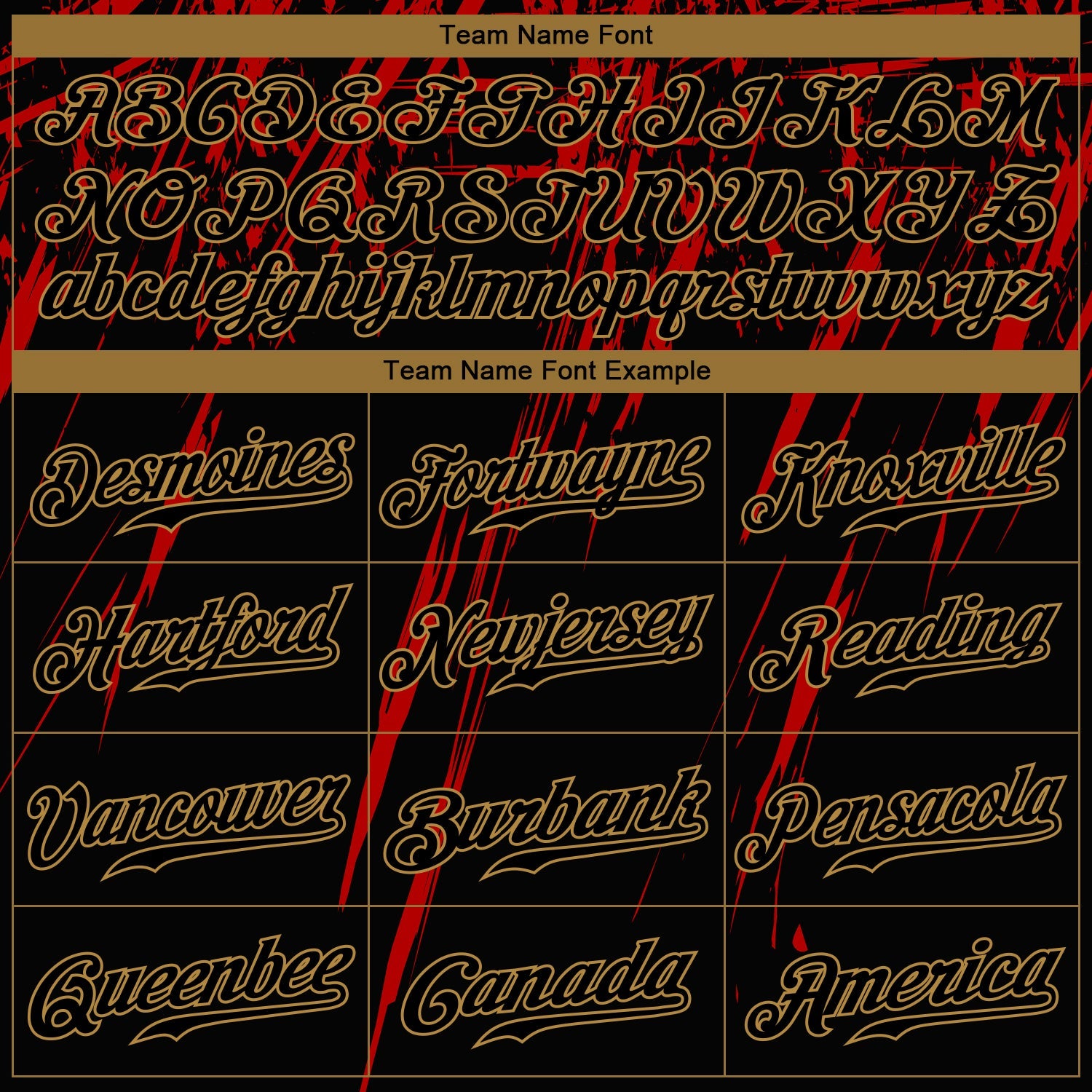 Custom Black Black Red-Old Gold 3D Pattern Design Authentic Baseball Jersey - Sky-Custom