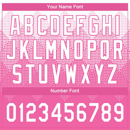 Custom Pink White 3D Pattern Design Authentic Baseball Jersey - Sky-Custom