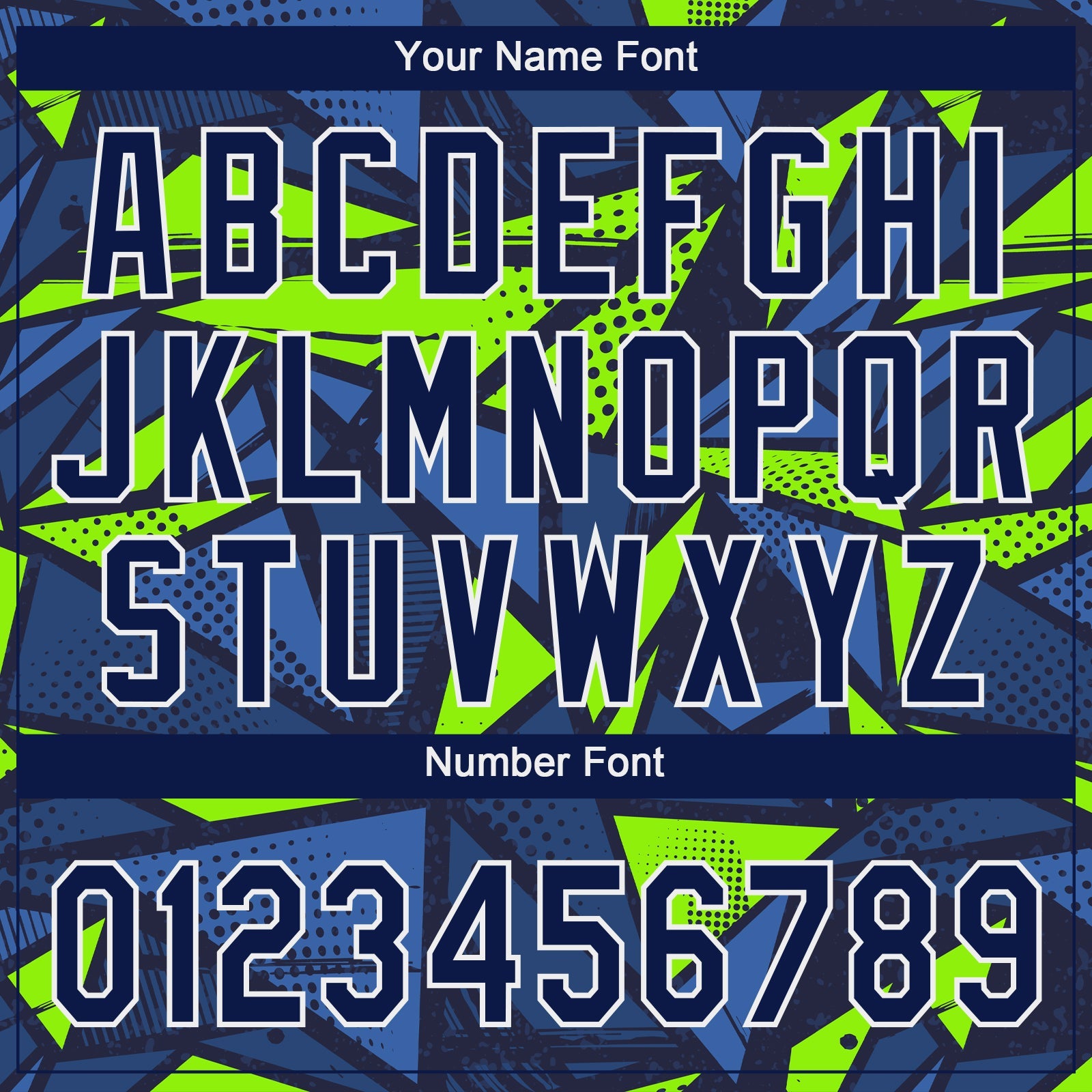 Custom Navy Navy-Neon Green 3D Pattern Design Authentic Baseball Jersey - Sky-Custom