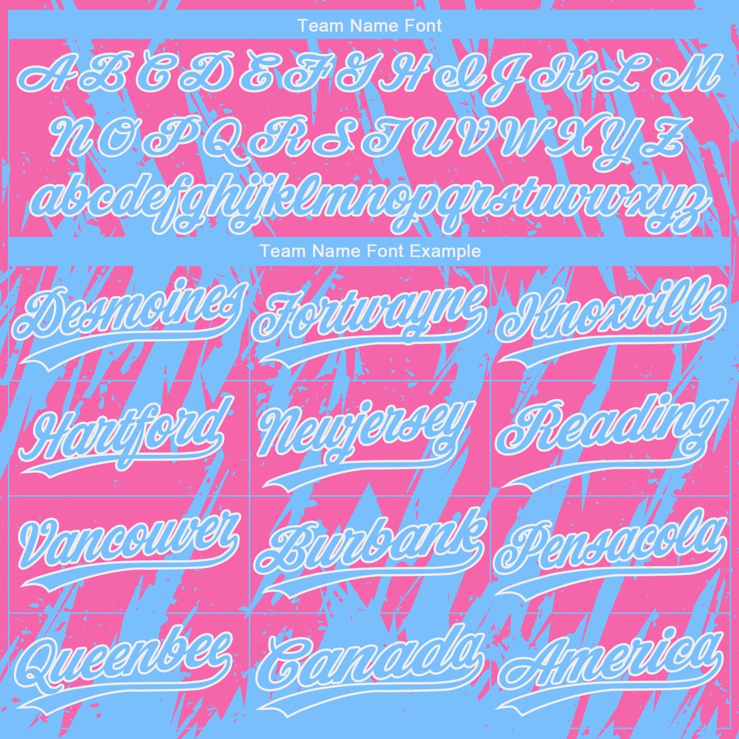 Custom Pink Powder Blue-White 3D Pattern Design Authentic Baseball Jersey - Sky-Custom