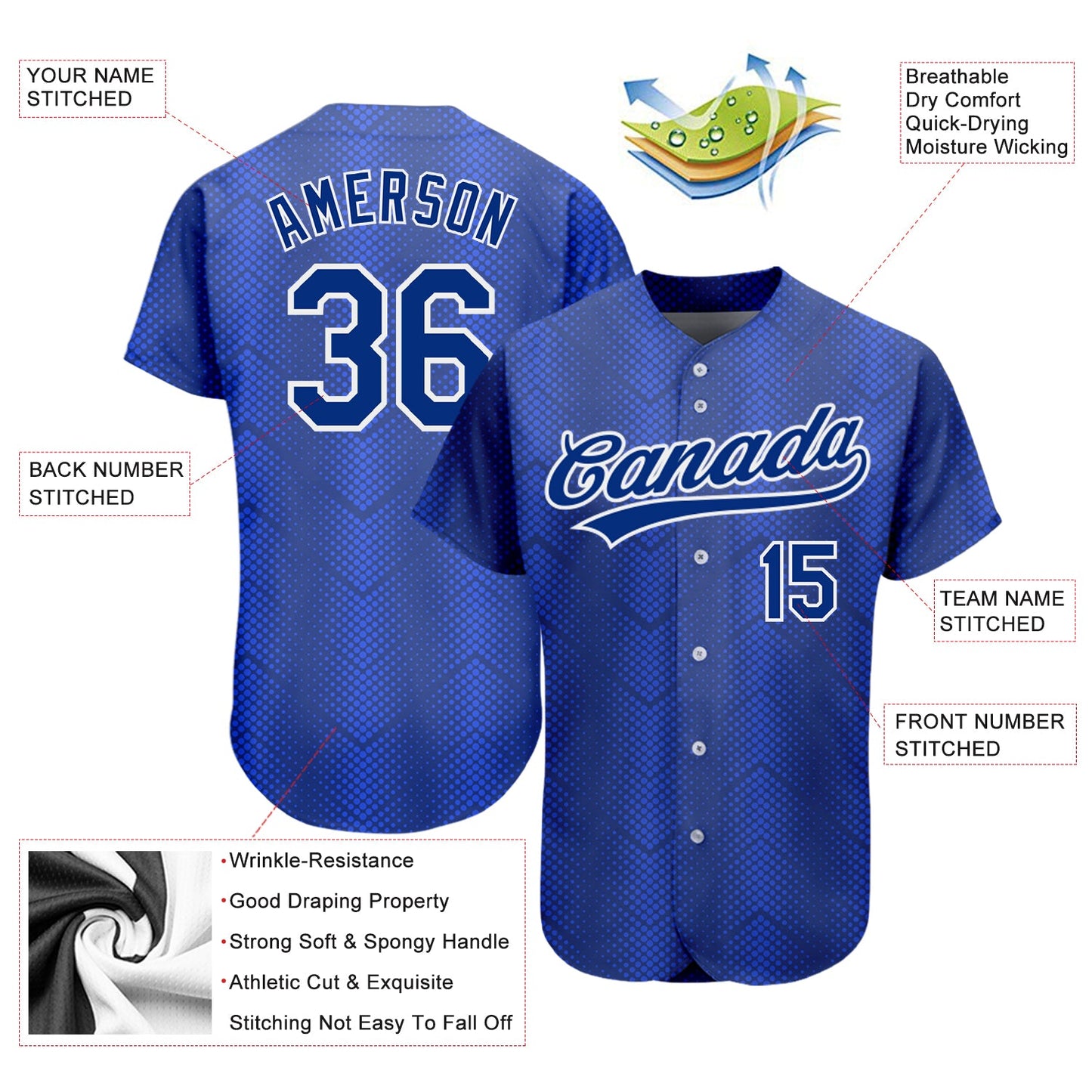 Custom Royal Royal-Navy 3D Pattern Design Authentic Baseball Jersey - Sky-Custom