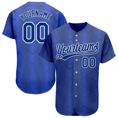 Custom Royal Royal-Navy 3D Pattern Design Authentic Baseball Jersey - Sky-Custom