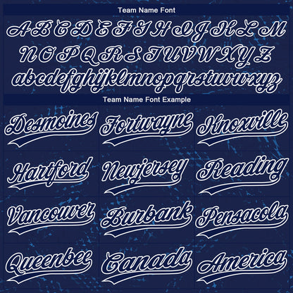Custom Navy Navy-Black 3D Pattern Design Authentic Baseball Jersey - Sky-Custom