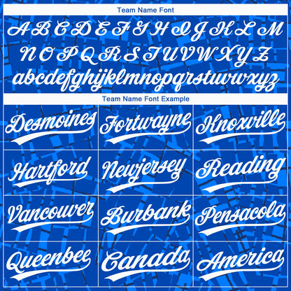 Custom Royal White 3D Pattern Design Authentic Baseball Jersey - Sky-Custom