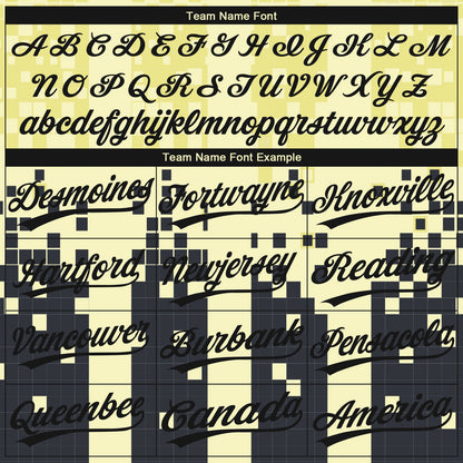 Custom Cream Black 3D Pattern Design Authentic Baseball Jersey - Sky-Custom