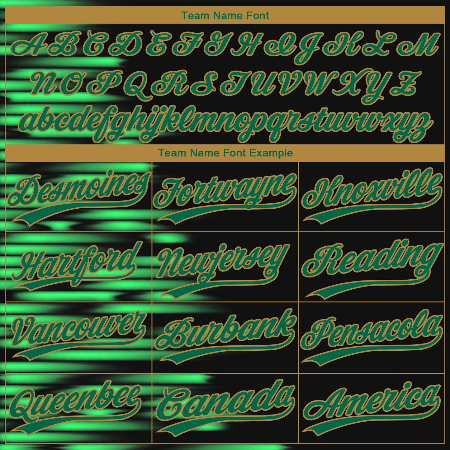 Custom Black Kelly Green-Old Gold 3D Pattern Design Authentic Baseball Jersey - Sky-Custom