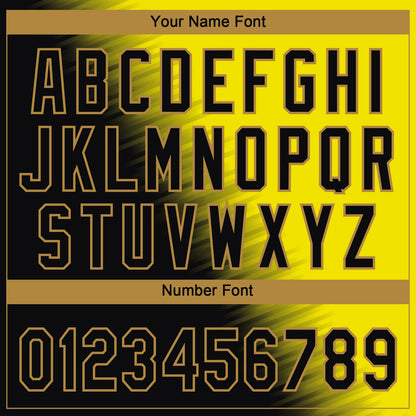 Custom Gold Black-Old Gold 3D Pattern Design Authentic Baseball Jersey - Sky-Custom