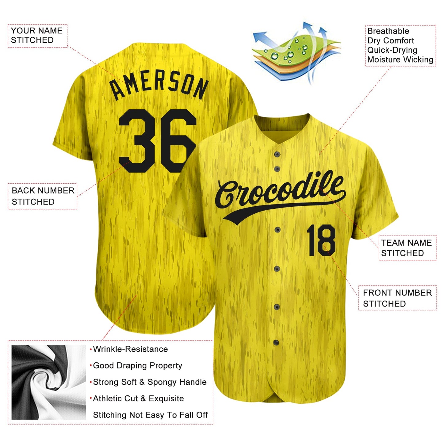 Custom Gold Black 3D Pattern Design Authentic Baseball Jersey - Sky-Custom