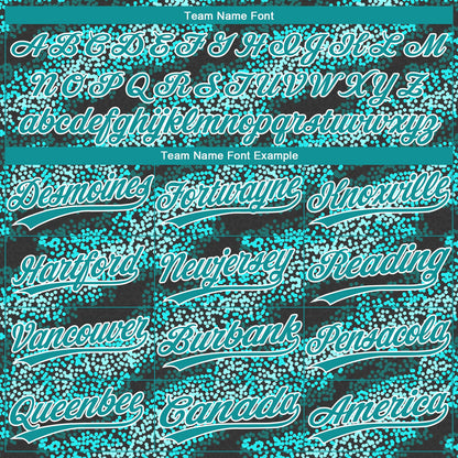 Custom Teal Teal-Black 3D Pattern Design Authentic Baseball Jersey - Sky-Custom