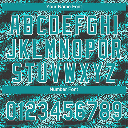 Custom Teal Teal-Black 3D Pattern Design Authentic Baseball Jersey - Sky-Custom