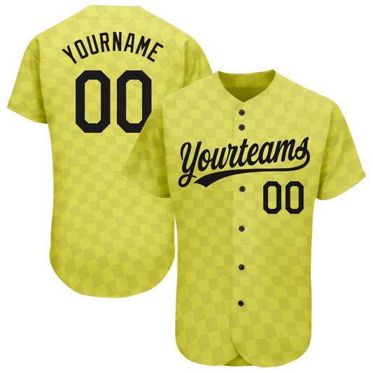 Custom Gold Black 3D Pattern Design Authentic Baseball Jersey - Sky-Custom