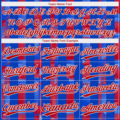 Custom Royal Royal-Red 3D Pattern Design Authentic Baseball Jersey - Sky-Custom
