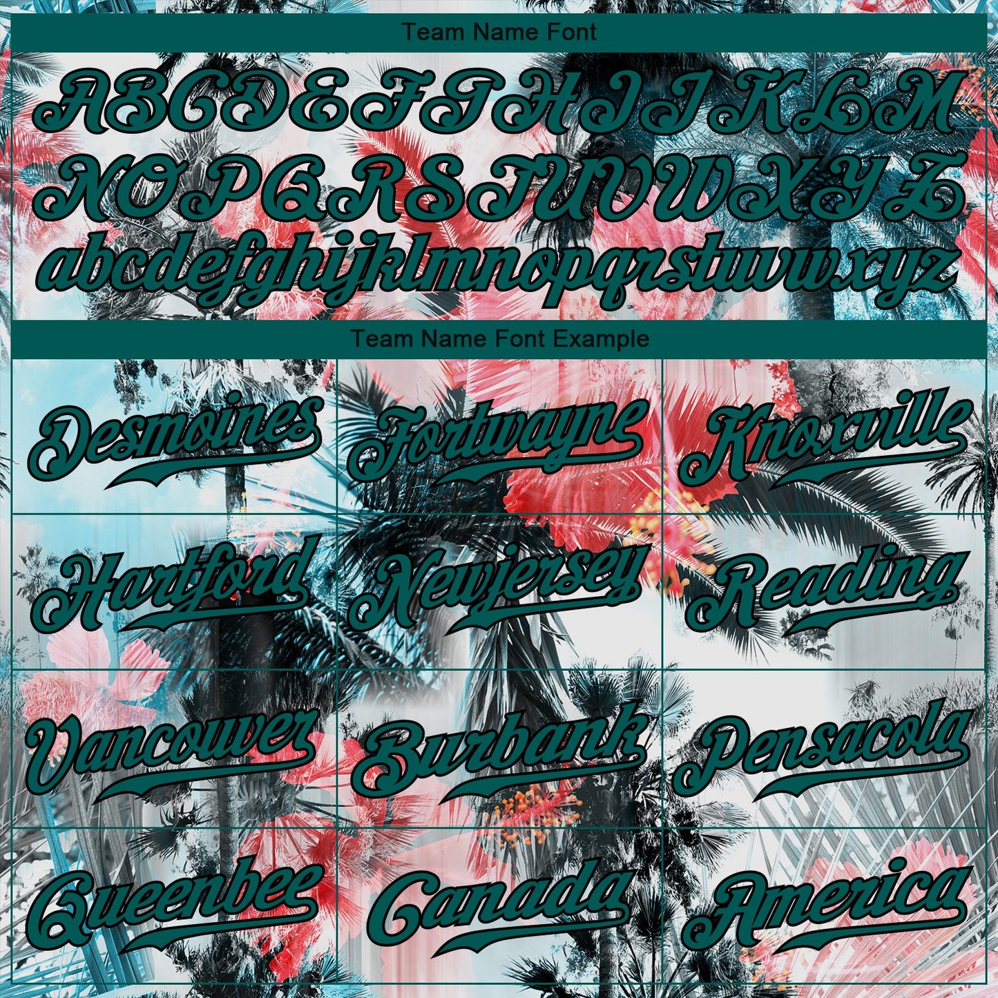 Custom White Midnight Green-Black 3D Pattern Design Hawaii Palm Trees Authentic Baseball Jersey - Sky-Custom