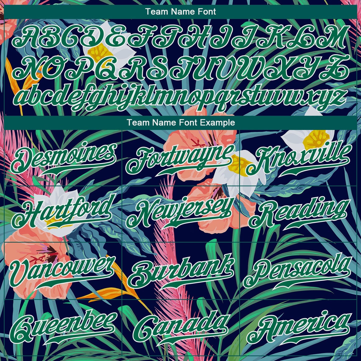 Custom Black Kelly Green-White 3D Pattern Design Hawaii Palm Leaves And Flowers Authentic Baseball Jersey - Sky-Custom