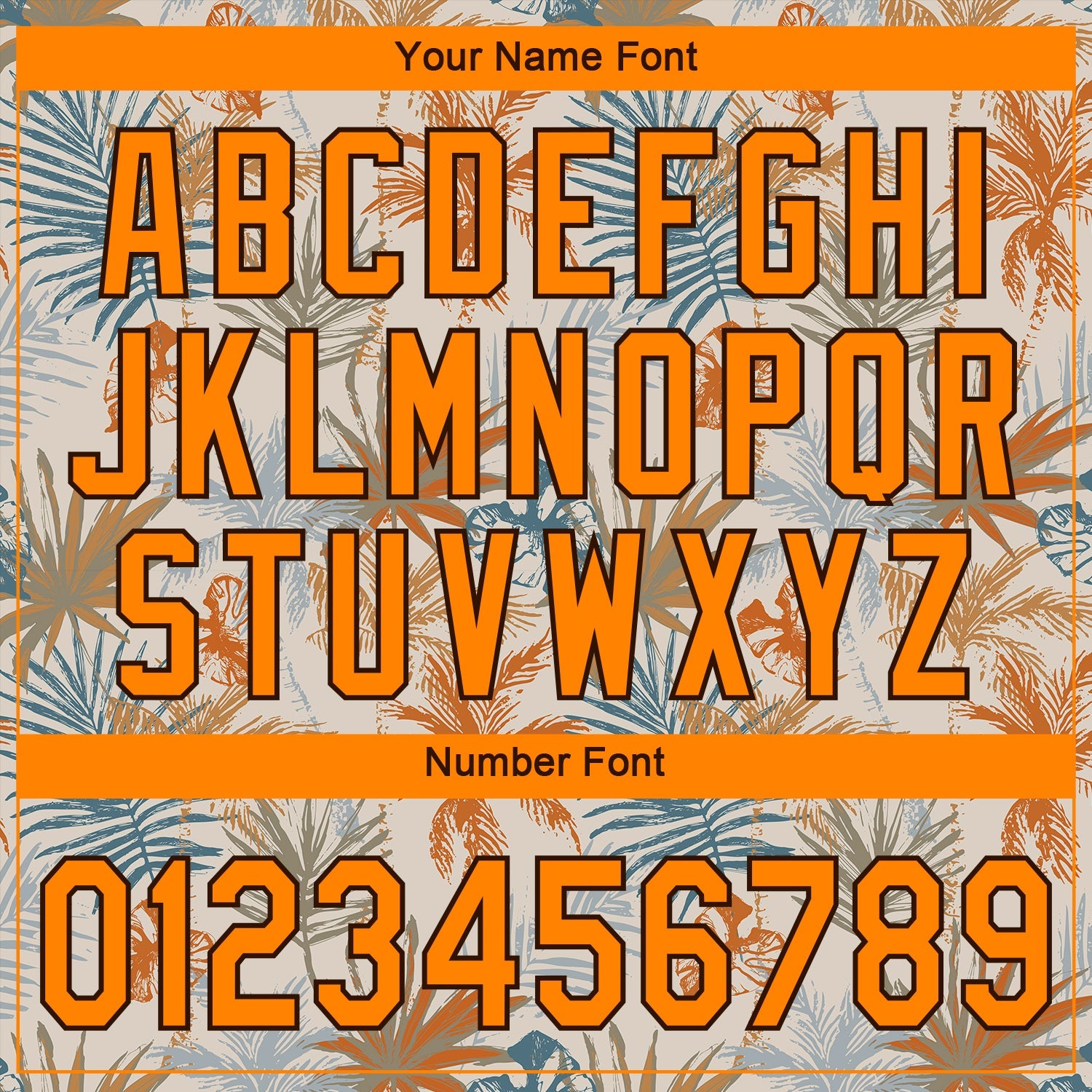 Custom Cream Bay Orange-Brown 3D Pattern Design Hawaii Palm Leaves Authentic Baseball Jersey - Sky-Custom