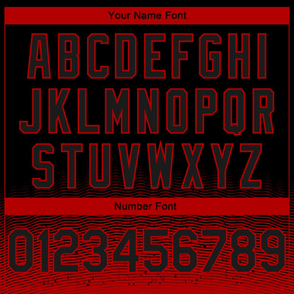 Custom Black Red Fade Fashion Authentic City Edition Basketball Jersey - Sky-Custom