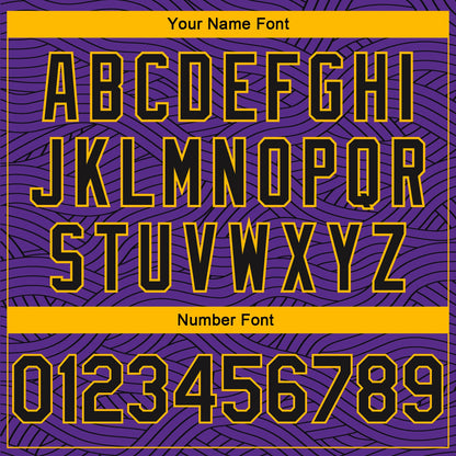 Custom Purple Black-Gold Authentic City Edition Basketball Jersey - Sky-Custom